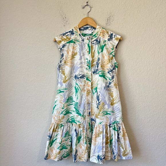 CHRISTY LYNN Lucie Dress in Multi Leaves Print *Belt maybe Missing* - Picture 1 of 9